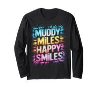 Kids Muddy Miles Happy Smiles Mud Run Mudder Off Road Squad Long Sleeve T-Shirt