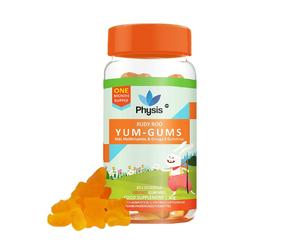 Kids Multivitamin Gummies | Ages 2+ | 30 Orange Flavour Chewable Vitamin with Vitamins C, D, Omega 3 & More | Kids Vitamins Chewies for Cognition,