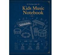 Kids Music Notebook: Wide Staff Edition: Engineering Edition - large music staff paper for children, beginners, piano lessons and early music practice