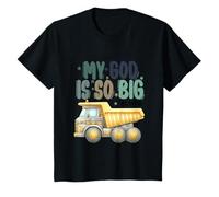 Kids My God is So Big Kids Christian Toddler Excavator Truck Boys T-Shirt