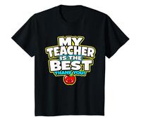 Kids My Teacher is The Best Thank You Cute Apple Student T-Shirt