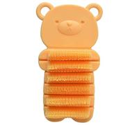 Kids Nail Brush Soft Bristles Gentle Nail Scrubber Brush for Toddlers Cute Bear Design to Encourage Handwashing, Yellow