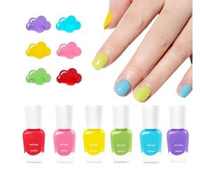 Kids Nail Polish - 6ml Peel Off Fast Dry Set, Color Varnish, Easy Manicure Practice Toy, Water Based Nail Varnish Kids Party Favors,for Girls Teens Salon Wedding Travel Dating