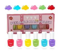 Kids Nail Polish Set, 6 Quick Dry Gel Colors, Peel Off Fingernail Paint, Party Home Salon Wedding, Travel Dating Commuting Activity, Teen Beginners Fun, DIY Toys