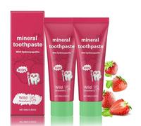 Kids Natural Probiotic Hydroxyapatite Toothpaste, 80g, Teeth Whitening Toothpaste for Sensitive Teeth, Strawberry Flavour, Stain Removal, Fluoride Free (2)