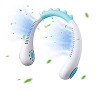 Kids Neck Fan Portable Bladeless FanPersonal Mini Fan for Girls Boys 4-14Y USB Rechargeable Battery Hanging for Travel Summer Caming Beach Wearable Creative Leafless Fan,3 Speeds