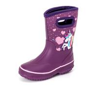 Kids Neoprene Rubber Wellies for Boys Girls, Unicorn Mud Wellies Booties Thermal Wellington Wellies Rain Snow Boot, Soft Lined for Outdoors, Walking, Files, School Size 11 UK Child