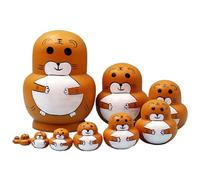 Kids Nesting Dolls | Wooden Stacking Toy with Animal Patterns,Educational Russian Nesting Dolls Cultural Toy - for Cultural Art Collectors Educators Parents Children Home Playroom Birthday Christmas