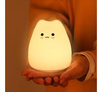 Kids Night Light Cat - BPA-free Silicone, Color-Changing, Portable Nursery Nightlight for Toddlers & Babies