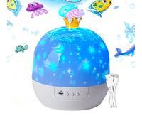Kids Night Light Projector - Soothing Toy with Music | 360 Degree Rotating Sky Projector,for Nursery Wall Sleep Bedtime Sleeping