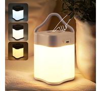 Kids Night Light Touch Bedside Lamps, USB Rechargeable Bedside Table Lamp 3 Color and SOS Flash Dimmable, Cordless Touch Lamp LED Nightlight for Newborn Breastfeeding
