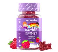 Kids Night-Time Gummies - 30 Gummies - Magnesium, L-Theanine, Vitamin B Complex - Vegan & Gluten-Free - Suitable for Ages 3+ - Novomins