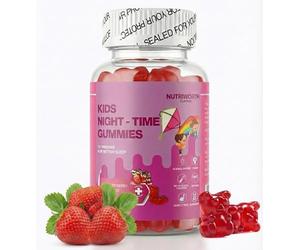 Kids Night-Time Gummies - 30 Gummies - with Magnesium, L-Theanine & Vitamin B Complex - Vegan & Gluten-Free - Suitable for Ages 3+