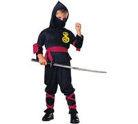 Kids Ninja Costume Warrior Assassin Martial Arts Halloween Fancy Dress Party