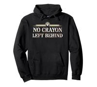 Kids No Crayons Left Behind Corps Father Military Our Troop Pullover Hoodie