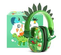 Kids Noise Cancelling Ear Defenders Ear Protection Earmuffs Green Dinosaur | Ideal for Autism, Noise Blocking Design for Boys Girls Toddlers, Fit Age 2+ & Baby 3-18 Months Daily Use