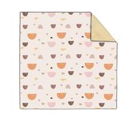 Kids Nonslip Play Protector Mat Doubles As, Beige Rainbow | Splash Guard Mat for Toddler Mealtime Prevents Food Mess on Hardwood Floors, Catching Dropped Food Crumbs