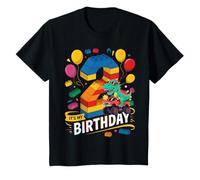 Kids Number Blocks 2nd Birthday 2 Year Old Dinosaur Monster Truck T-Shirt