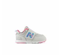 New Balance Kids' 574 NEW-B HOOK & LOOP in Grey/Pink Synthetic, size 8.5