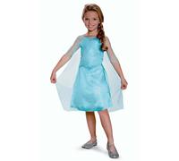 Disguise Disney Frozen Elsa Standard Fancy Dress Costume, Officially Licensed Disney Frozen, Includes A Beautiful Ice Blue Dress With Mesh Sleeves and Cape. Size Small (4-6)