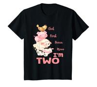 Kids Oink Baa Neigh Cluck Moo I'm Two 2 Farmer 2nd Birthday Farm T-Shirt