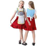 Kids Oktoberfest Outfit Set Baby Girls Plaid Lederhosen Bavarian Summer Beach Elegant Princess Costumes for Girls Germany Beer Bavarian Oktoberfest Dresses