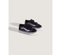 Kids Old Skool V Trainers with Touch 'n' Close Fastening Black With Print