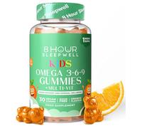 Kids Omega 3, 6 & 9 Gummies - Vegan, Sugar & Gluten-Free | Plant-Based Omega with 8 Essential Vitamins | Chewable Multivitamin for Kids, Tasty Alternative to Fish Oil | 1 Month Supply