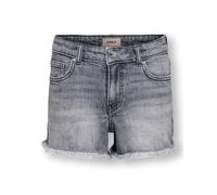 Kids Only Denim Frayed Hem Shorts (8-14 Yrs) Medium Grey