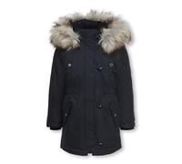 KIDS ONLY Girl's Parka Lang 128Night Coat, Night Sky/Detail:Fur Light Grey, 128