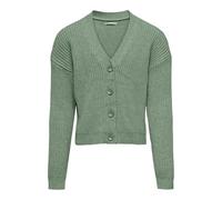 KIDS ONLY Women's Kogmandy Ls Short Boxy Cardigan KNT, Hedge Green, 146-152