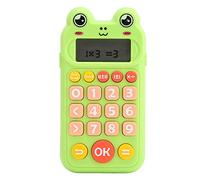 Kids Oral Arithmetic Toy, Portable Oral Arithmetic Exercise Toy Handheld Calculator Educational Math Toy Arithmetic Training Machine with LCD Screen & Voice Prompts for School Office(Green)
