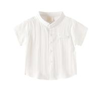 Kids' Original T-Shirt Boys Shirt Short Sleeve Casual Summer Top Fashion Comfortable Blend Gentlemen Style Kids Clothing for Age 3-10 (White, 2-3 Years)