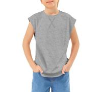 Kids' Original T-Shirt Boys Tank Tops Sleeveless Crewneck Athletic Summer Casual Tees Comfortable Undershirts for Kids Age 3-14 Years (Grey, 11-12Years)