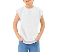 Kids' Original T-Shirt Boys Tank Tops Sleeveless Crewneck Athletic Summer Casual Tees Comfortable Undershirts for Kids Age 3-14 Years (White, 5-6 Years)