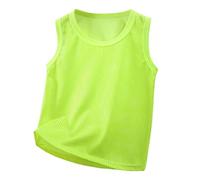 Kids' Original T-Shirt Kids Mesh Sleeveless T-Shirt Boys Girls Summer Athletic Tank Top for Toddler Children Sportswear Casual Comfortable Breathable (Green, 12-24 Months)
