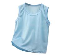 Kids' Original T-Shirt Kids Mesh Sleeveless T-Shirt Boys Girls Summer Athletic Tank Top for Toddler Children Sportswear Casual Comfortable Breathable (Light Blue, 2-3 Years)