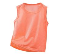 Kids' Original T-Shirt Kids Mesh Sleeveless T-Shirt Boys Girls Summer Athletic Tank Top for Toddler Children Sportswear Casual Comfortable Breathable (Red, 12-24 Months)