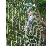 Kids Outdoor Climbing Net, Heavy-Duty 1m x 2m Jungle Gym Cargo Net for Playground Swing Sets, Obstacle Course Training, Durable Climbing Equipment for Active Play