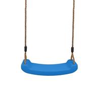 Kids Outdoor Swing Seat with Strong Braided Ropes & Length Control Hinge - Heavy-Duty Playground Swing for Ages 3-10 - 100kg Capacity - Clamp Fixation (Royal Blue)
