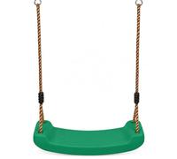 Kids Outdoor Swing Seat with Strong Braided Ropes & Length Control Hinge - Heavy-Duty Playground Swing for Ages 3-10 - 100kg Capacity - Clamp Fixation (Playground Green)