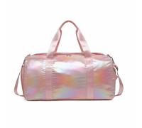 Kids Overnight Duffle Bag Girls Boys Sports Gym Bag with Shoe Compartment Wet Pocket Camouflage Travel Bag, 6 Pink, standard
