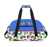 Kids Overnighter Duffel Bag Boys - Sport Gym Bag Travel Duffle Luggage Bag Water Resistant lightweight Carry On Weekender Tote for Practice Workout School Sleepover, Racing Car, L, Racing Car