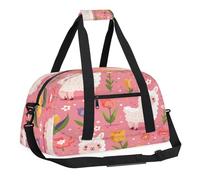 Kids Overnighter Duffel Bags for Boys, Carry-On Size Sports Gym Bag with Front Zipper Pocket for School Practice or Overnight Travel Weekender Sleepover Tote Bag, Camelot Flowers, 18.9"L x 8.7"W x