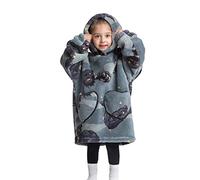 Kids Oversized Blanket Hoodie, Little Girls Boys Snuggle Fleece Hooded Wearable Blanket, Fluffy Giant Sweatshirt for Toddler