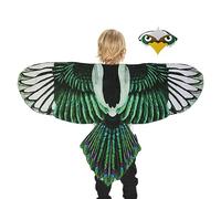 Kids Owl costume- Adjustable Wing Cloak, Chiffon Fabric Suit | Bird Outfit with, Owl Cosplay for Hallloween, School Events, Pretend Play, Animal Themed Dress Up, 3-8 Years Old