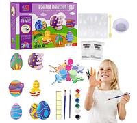 Kids Paint Art Set Dinosaur Themed Paint Art Set Dinosaur Egg Arts and Crafts for Children Washable Painting Kit Toys for Boys & Girls 3 4 5 Year Old Toddler Easter Gift