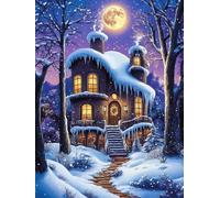 Kids Paint by Numbers Castle Paint by Numbers for Adults Landscape, Easy DIY Art Kits for Children Beginners, Acrylic Oil Painting Kits with Brushes, Creat Gifts Home Decor Accessories 45x60cm L2-140