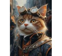 Kids Paint by Numbers Cat Paint by Numbers for Adults Animal, Easy DIY Art Kits for Children Beginners, Canvas Painting with Paint Brushes Acrylic, Women's Hobby, Home Decor Gifts for Friends 35x45cm