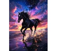 Kids Paint by Numbers Horse Paint by Numbers for Adults Animal, DIY Art Kits for Children Beginners, Canvas Painting with Paint Brushes Acrylic, Women's Hobby, Home Decor Gifts for Friends 40x50cm